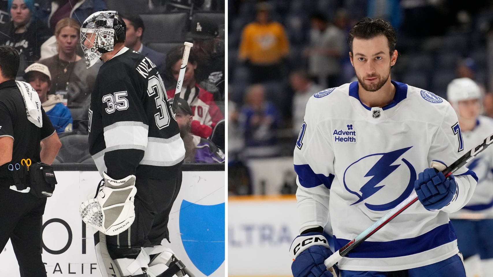 Darcy Kuemper and Anthony Cirelli