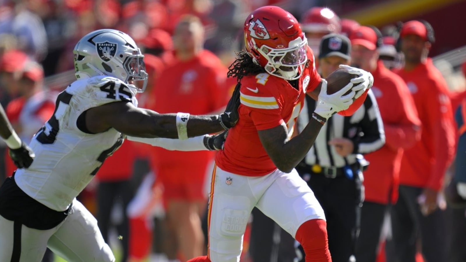 R Rashee Rice Patrick Mahomes leads Kansas City Chiefs to rout of Las Vegas Raiders ...
