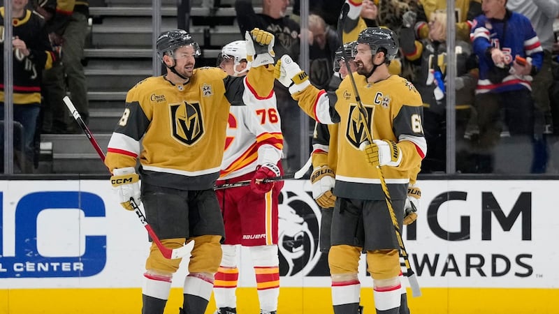 Stone has 3rd-period hat trick in Golden Knights’ win over Flames