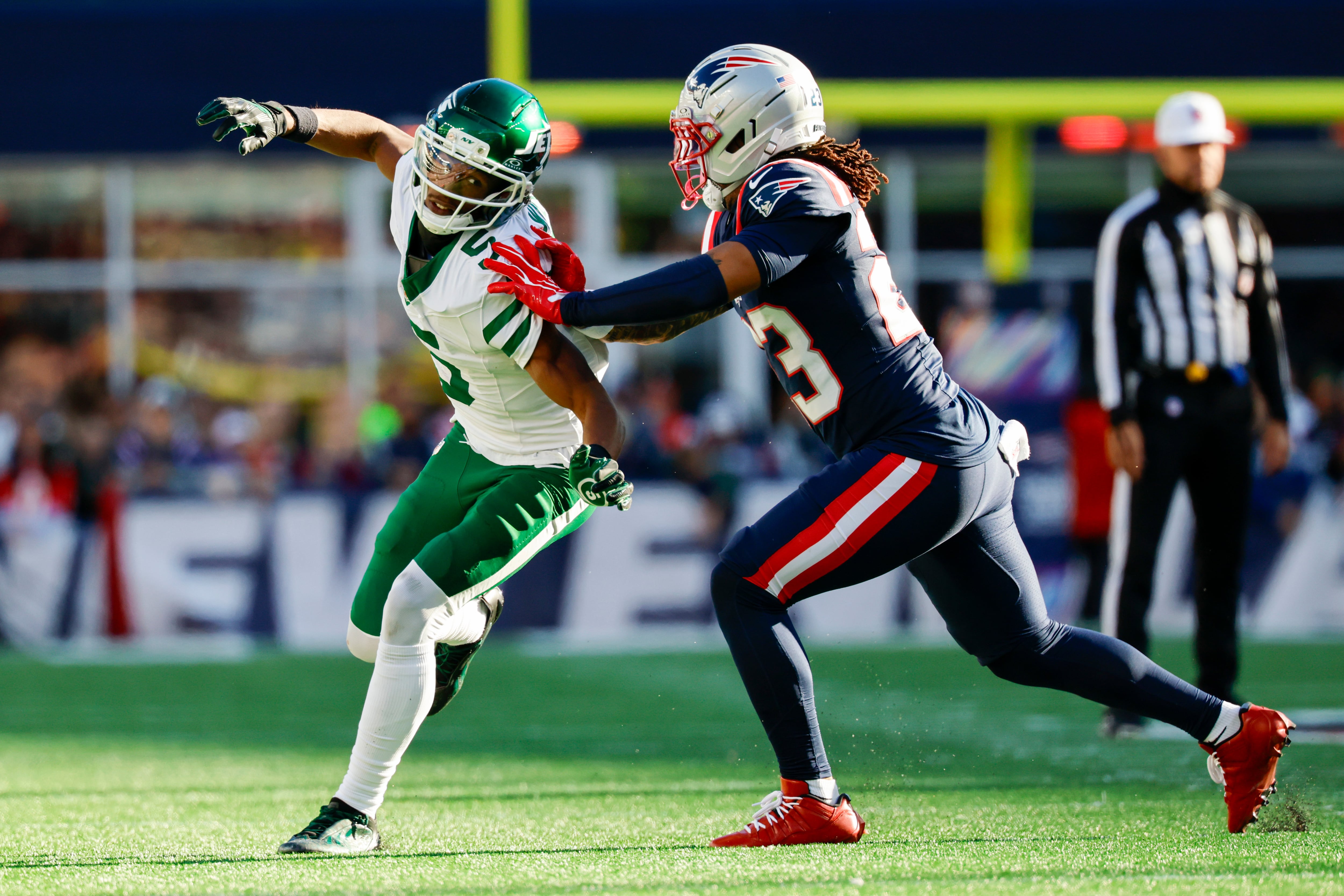 Jets WR Garrett Wilson holds tongue after frustrating loss to Patriots