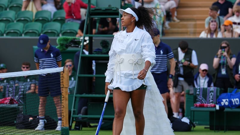 Osaka shows off another fashion creation as 2nd round gets under way at Wimbledon