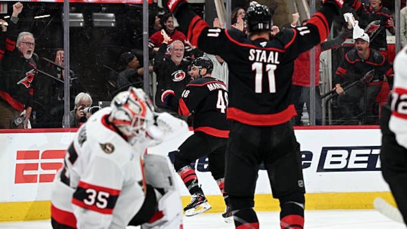 Martinook denied on OT penalty shot, but eventually plays hero for Hurricanes