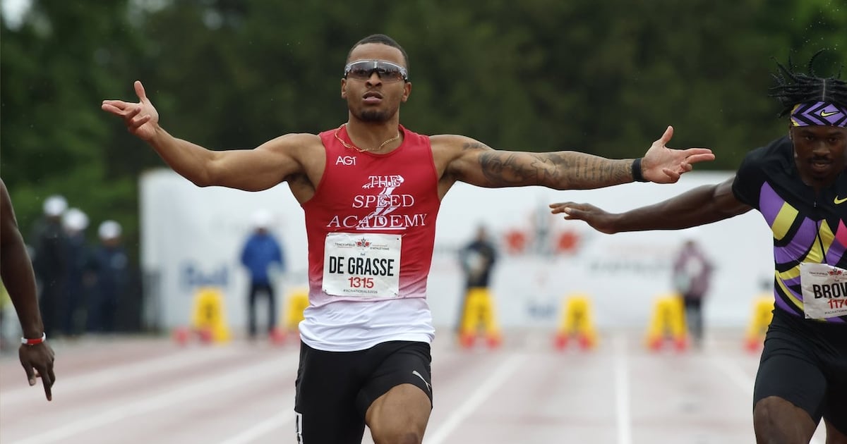 De Grasse finishes third in 200m at Zurich Diamond League