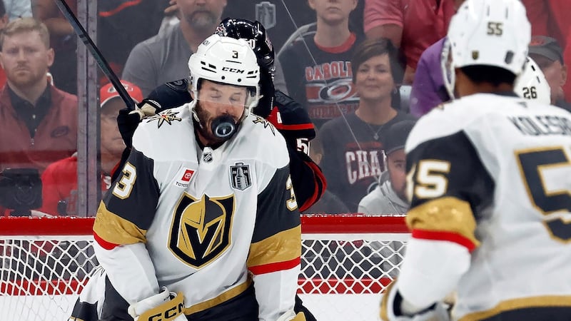 Golden Knights D McNabb’s status unclear after taking a puck to the face