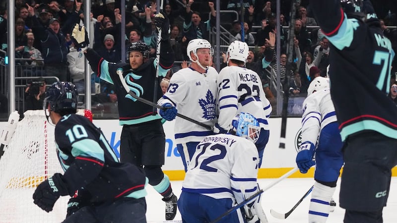 Kraken outlast Maple Leafs to spoil first-overall pick McKenna’s big game
