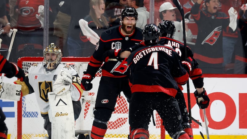Jarvis scores OT winner as Hurricanes even series with Game 2 win over Golden Knights