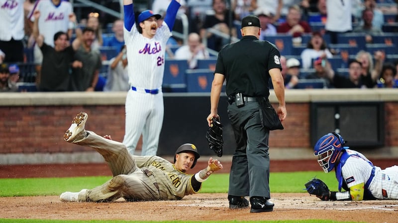 Benge, Ewing nail Padres at home plate as Mets hang on for victory