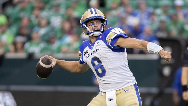 Collaros hopes Blue Bombers bounce back against Roughriders