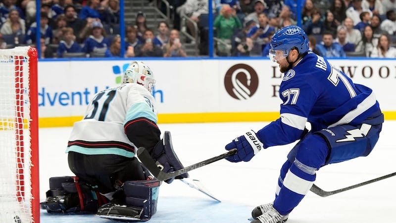 Hedman’s overtime goal lifts Lightning past Kraken