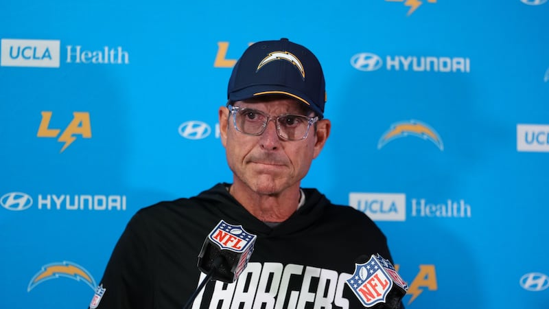 Harbaugh mum on McDaniel, says Chargers need 'to address everything'