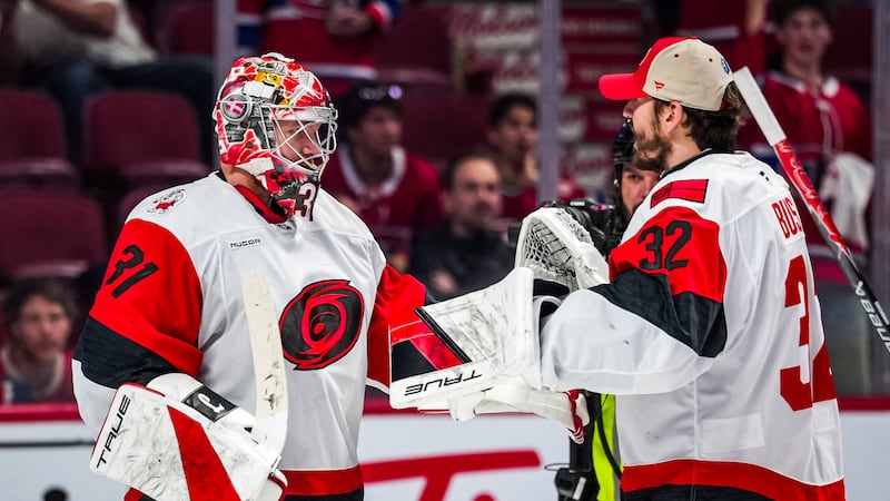Andersen remains Hurricanes’ third-string goalie at practice as Game 6 of Stanley Cup Final awaits
