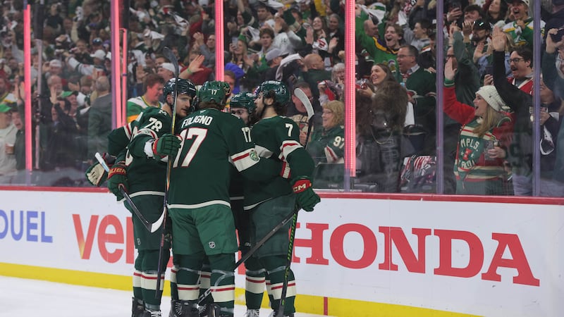 Hughes scores two goals as Wild eliminate Stars with Game 6 victory
