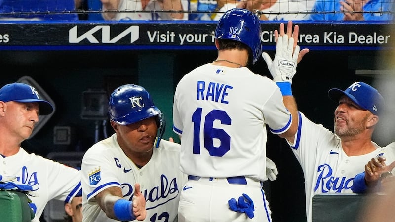 Rave caps off seven-run 8th inning as Royals beat Athletics