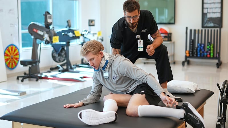A’s prospect Lasko works to recover after neck injury and being paralyzed in outfield collision