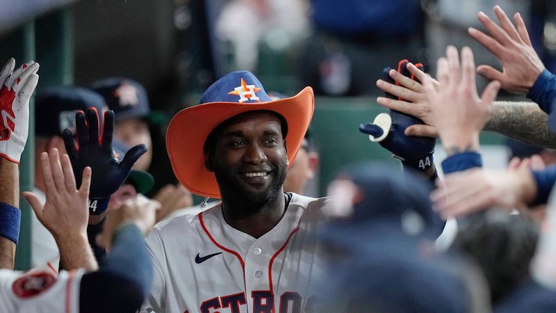 Alvarez goes deep, Arrighetti fans 10 to lift Astros past Rockies