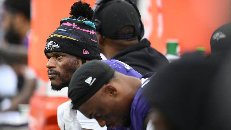 Report: Ravens QB Jackson dealing with ankle sprain