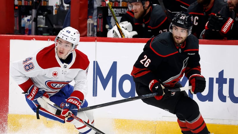 Hurricanes lead Canadiens through first period in do-or-die Game 5