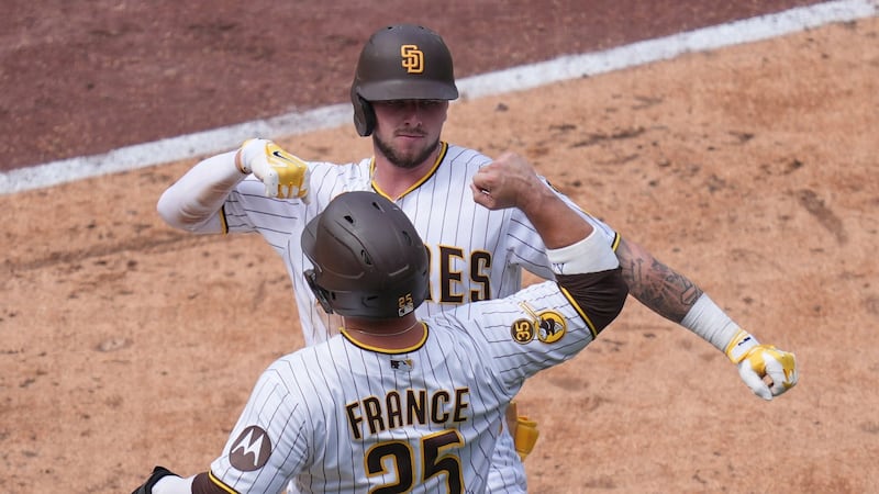 Merrill homers twice and drives in six runs in Padres’ victory over Nationals
