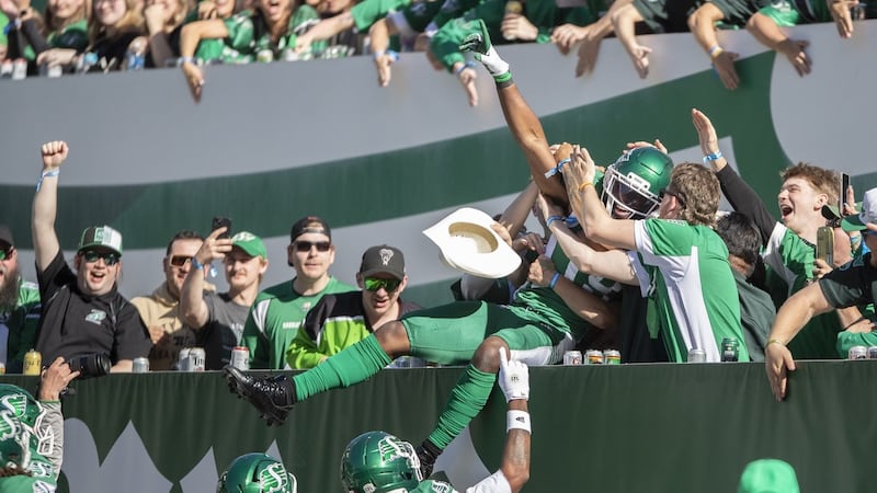 Emilus scores three TDs, Roughriders rally in final minute to edge Lions