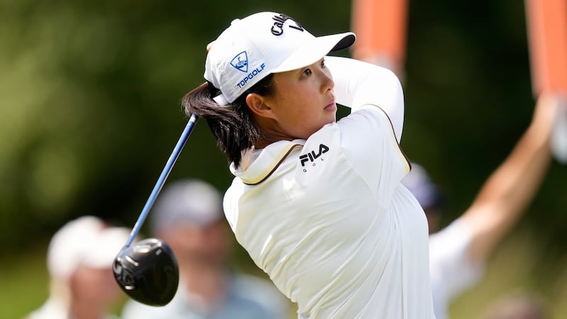 Yin chips in for birdie on 18 to take third round lead at TPC Boston