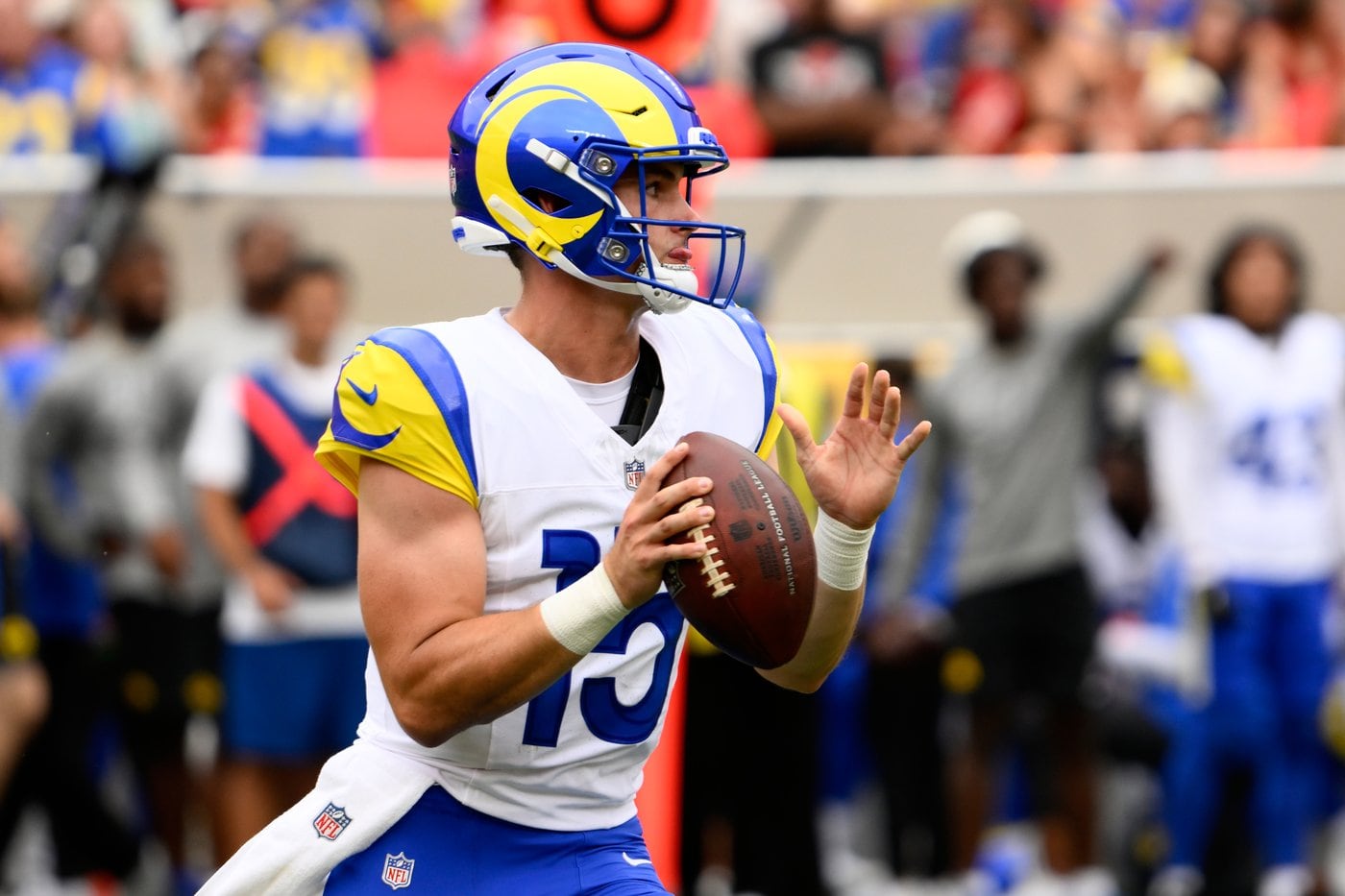 Los Angeles Rams top pick Ty Simpson shines in 2 - TD preseason debut vs . Kansas City Chiefs
