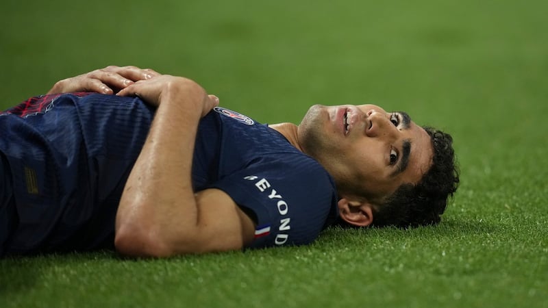 PSG defender Hakimi to miss second leg of Champions League semifinal vs. Bayern with thigh injury