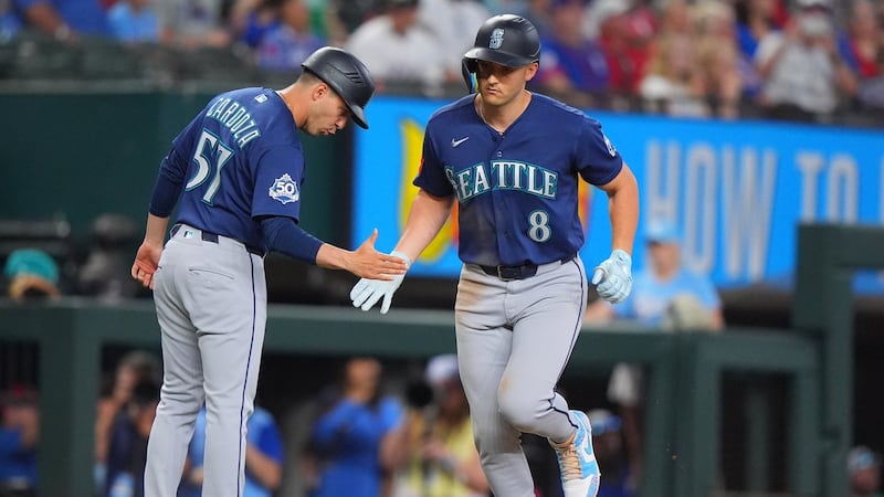 Canzone hits go-ahead three-run homer as Mariners rally for win over Rangers