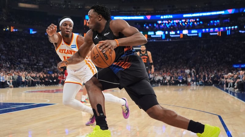 Anunoby practices again with Knicks, says his hamstring pain is not as bad as in past