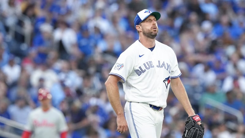 Jays’ Scherzer happy with health but not with loss after milestone strikeout