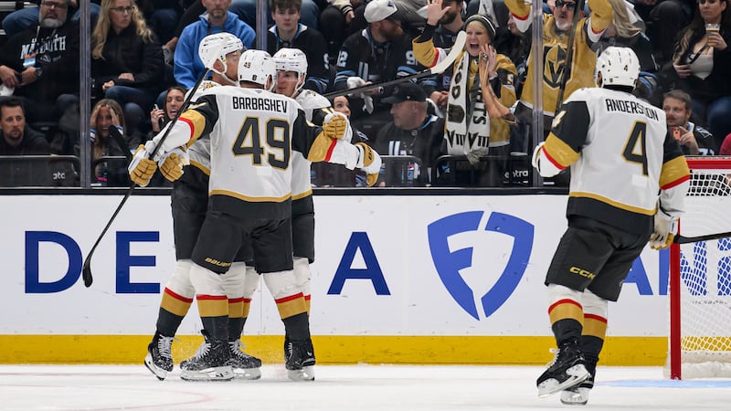 Theodore’s overtime goal lifts Golden Knights to win over Mammoth; series tied at 2-2