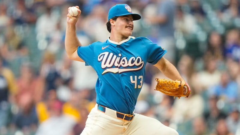 Henderson allows one hit in seven innings as MLB-leading Brewers beat Rangers