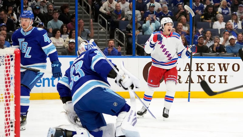 Kartye scores two goals as Rangers beat Lightning