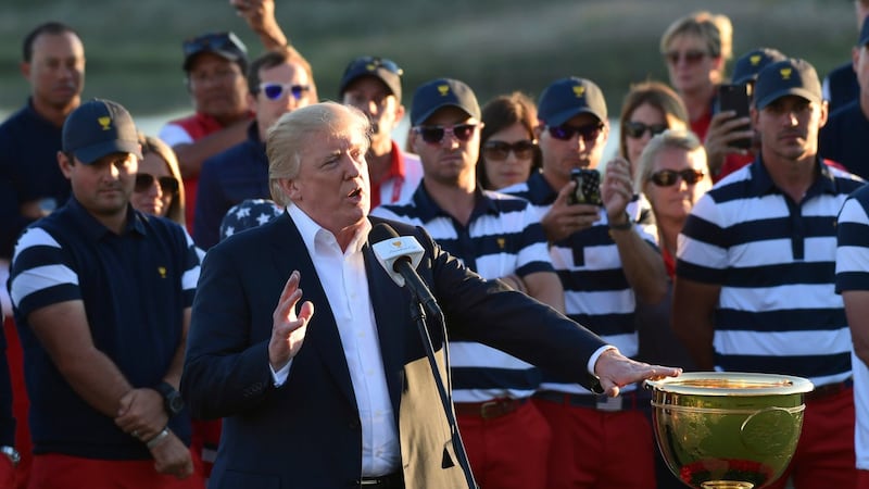 Trump says he’ll be at the Presidents Cup at Medinah as honourary chairman