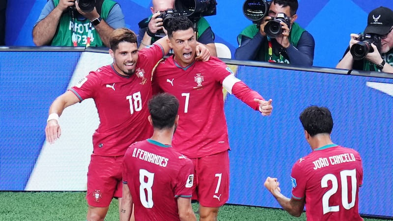 Ronaldo roars back with two goals as Portugal routs Uzbekistan at World Cup