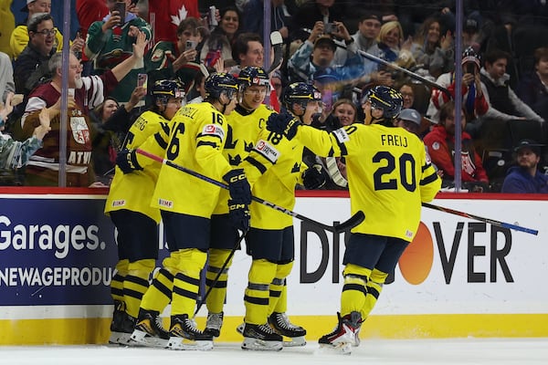 Sweden leading Czechia 2-0 through two periods in WJC final