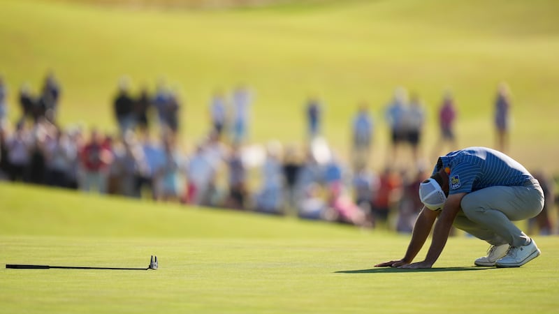 After missing his putt on the 18th hole, Burns comes up one shot short at the US Open