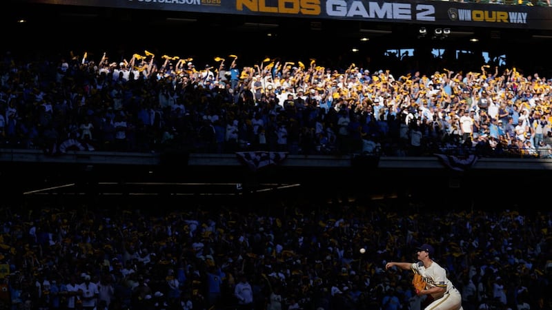 Roof open for Game 2 of Brewers-Padres NLDS matchup, a day after it was struck by France fly ball