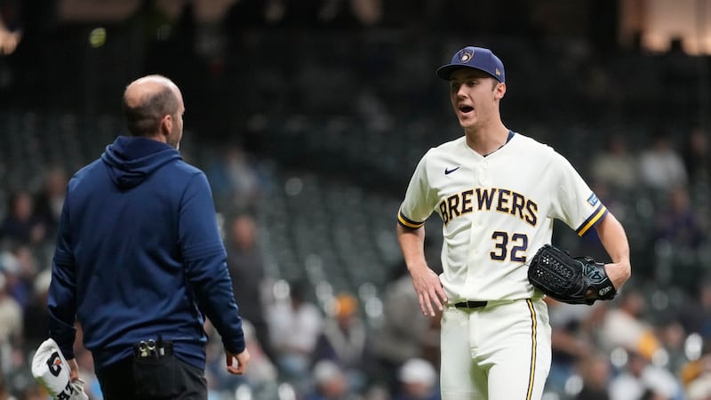 Brewers' Misiorowski exits another gem due to cramping