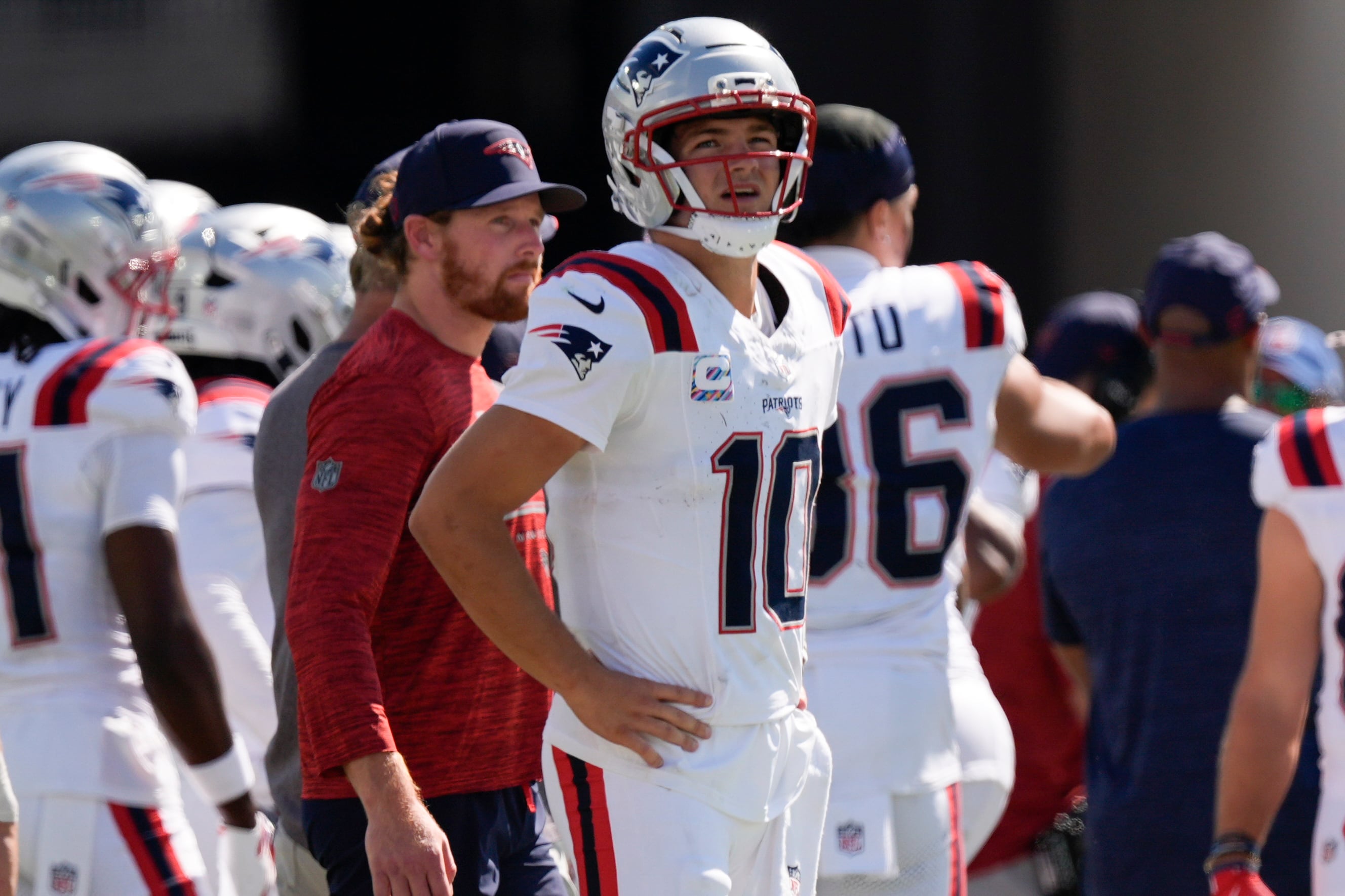 What has gone wrong for the Patriot offense , Drake Maye ?