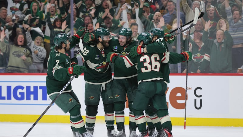 Hughes scores two goals as Wild eliminate Stars with Game 6 victory