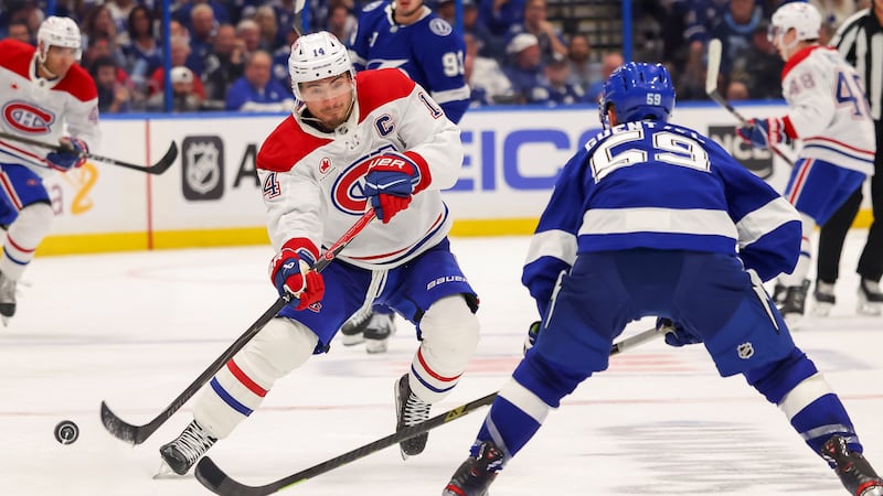 Suzuki’s late goal has Habs on top over Lightning after first period in Game 7