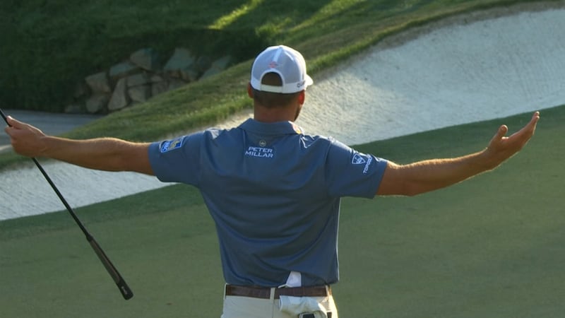 Must See: Burns drills one of the best putts you'll ever see to move to 10-under