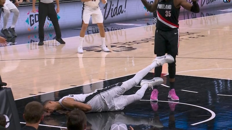 Spurs' Wembanyama (concussion protocol) exits vs. Blazers