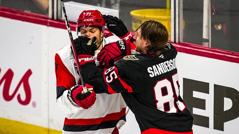 Should Hall have been assessed a major for hit on Sanderson?