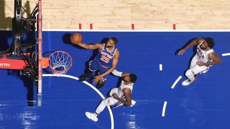 Mikal Bridges hits dance moves after fast-break dagger for Knicks
