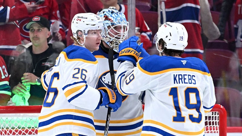 Luukkonen's 28-save performance helps Sabres even things up
