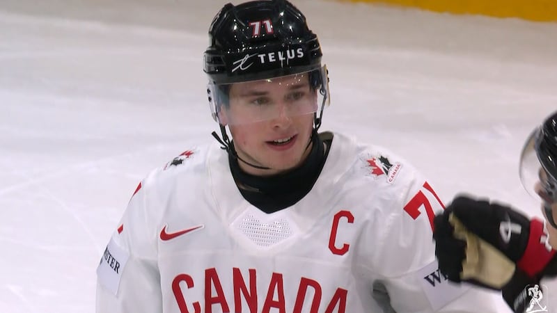 Must See: Celebrini rips home first goal as Canada's captain