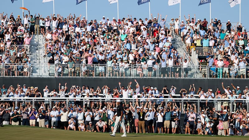 Must See: Aaron Rai sinks a 68-foot birdie putt to lead by three heading to the final hole