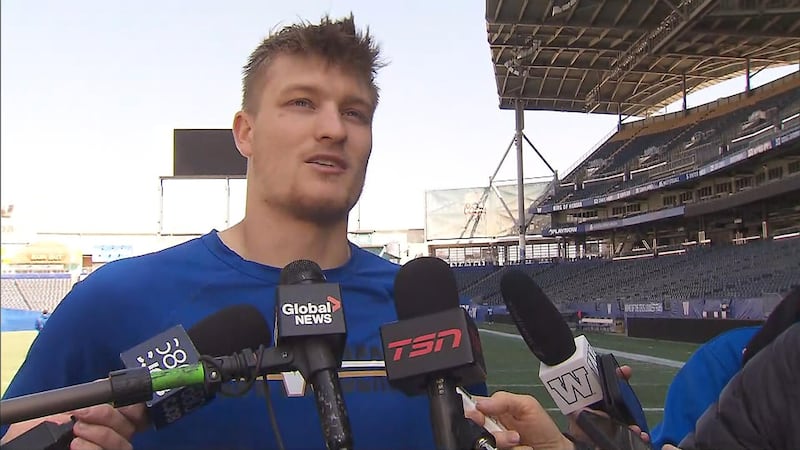 Rookie QB Elgersma chats Bombers camp and his comfort level with running the offence