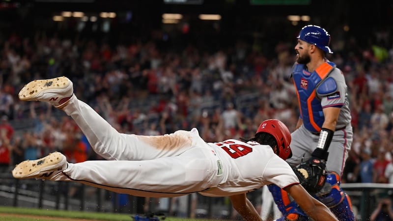 Must See: James Wood legs out an inside-the-park grand slam for Nats
